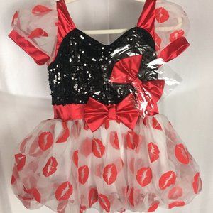 Weissman Adult M Medium Dress Kiss Print Lips